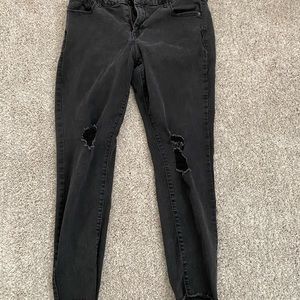 Old Navy Girls Black Ripped Skinny Jeans Size 14